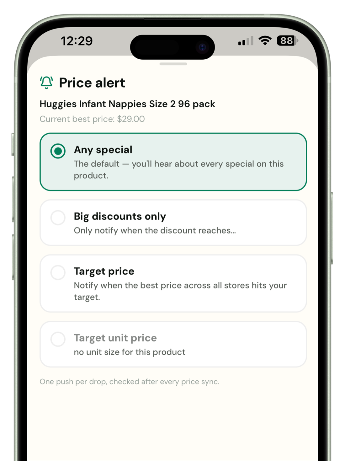 Your price. Your alert.